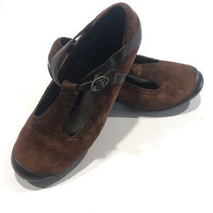 Merrell Women’s Plaza Strap Mary Jane Arch Support Dark Spice Suede Sz 9
